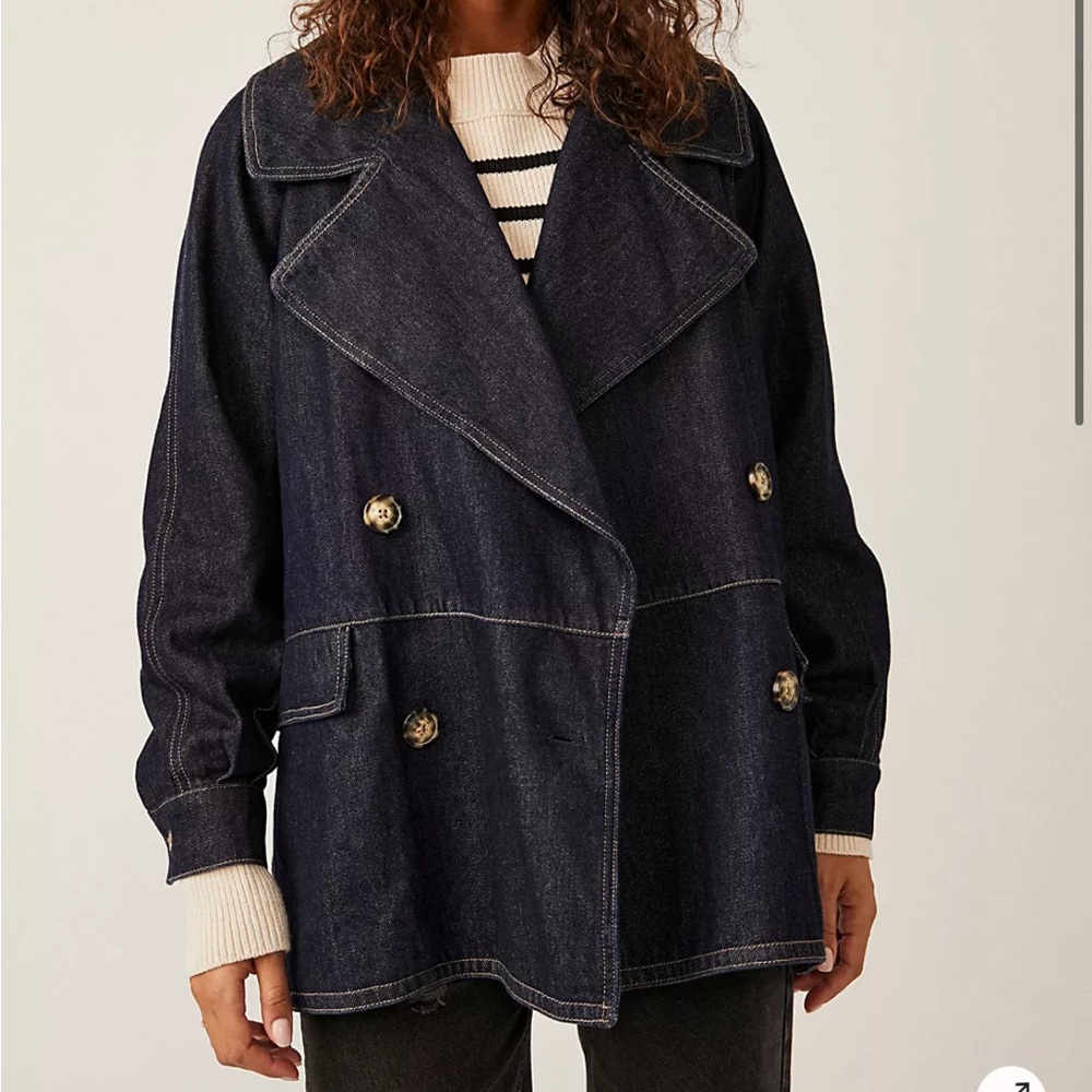 Denim Car Coat Free People
